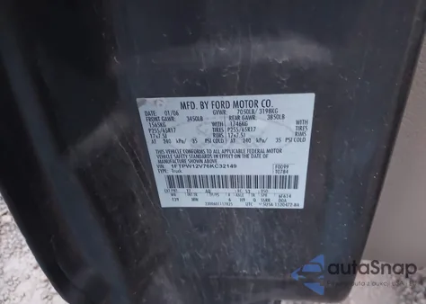 2006 Ford F-150 Lariat/Xlt из США, поврежденный, VIN 1FTPW12V76KC32149